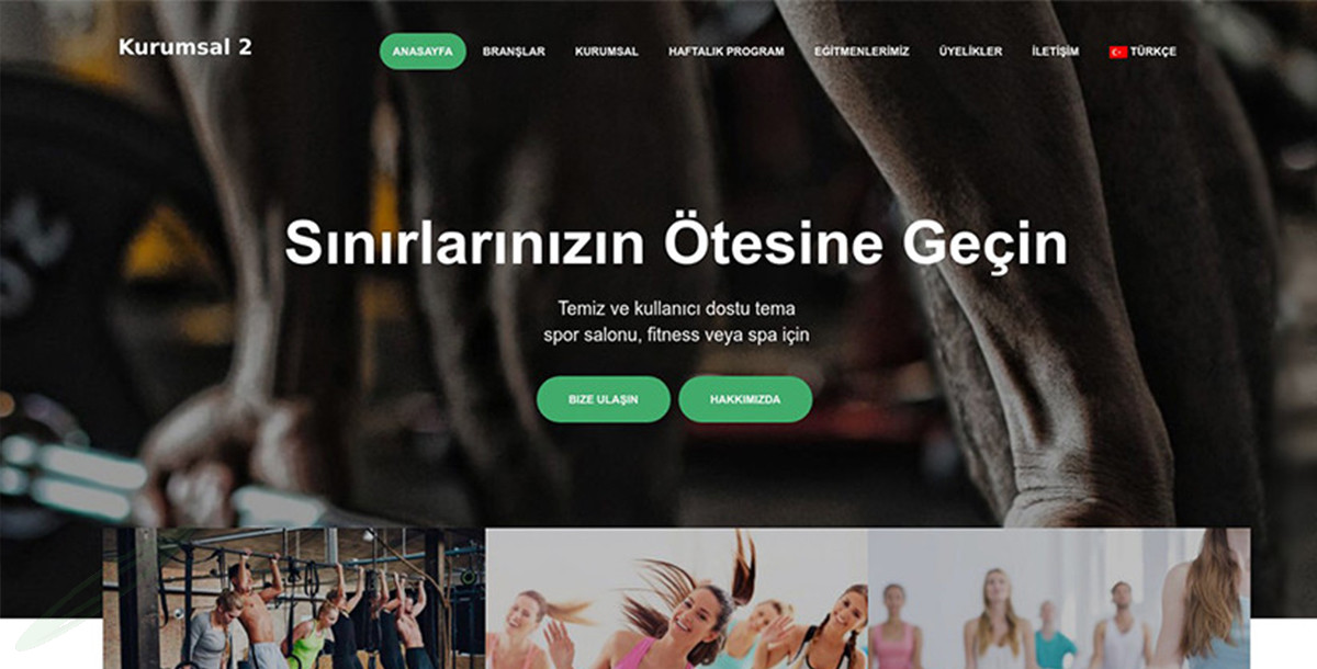 Spor Salonu Web Sitesi S01
