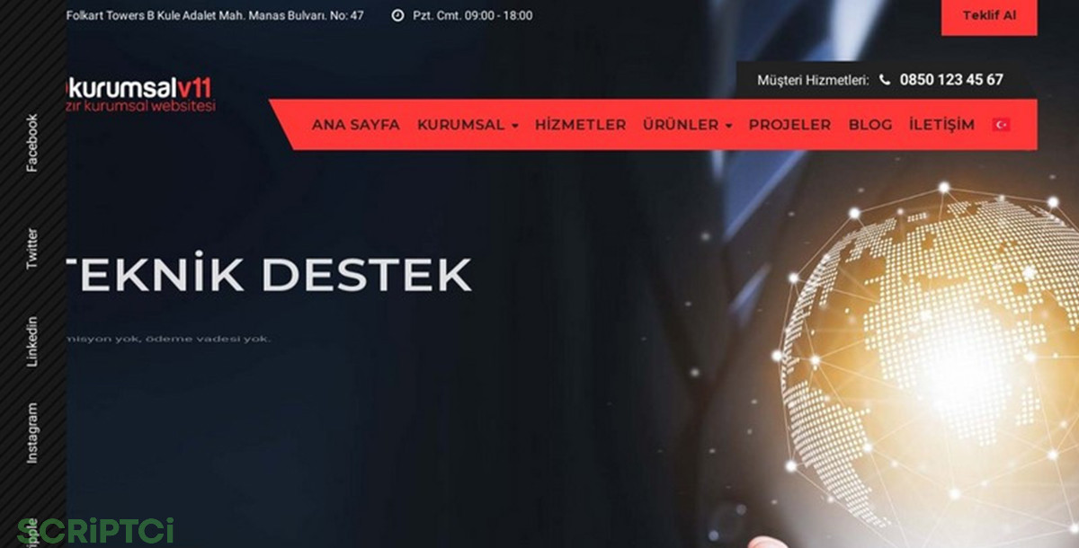 Kurumsal Firma Web Sitesi KF11