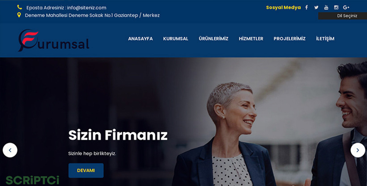 Kurumsal Firma Web Sitesi KF34