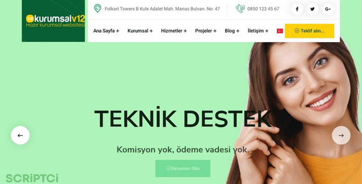 Kurumsal Firma Web Sitesi KF12
