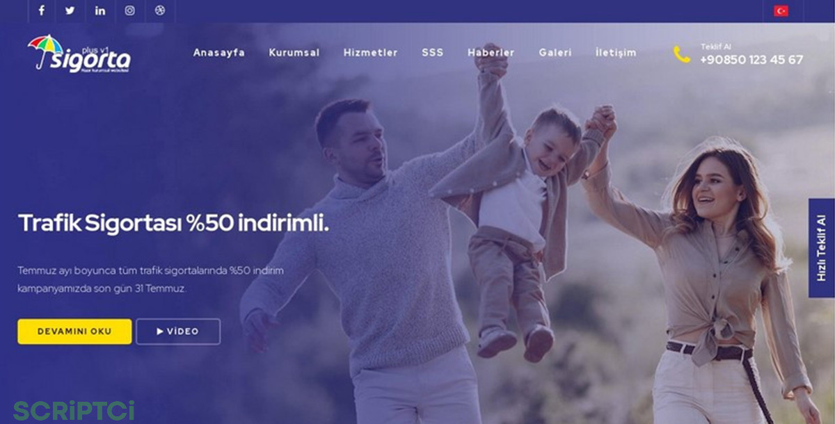 Sigorta Firması Web Sitesi SF01