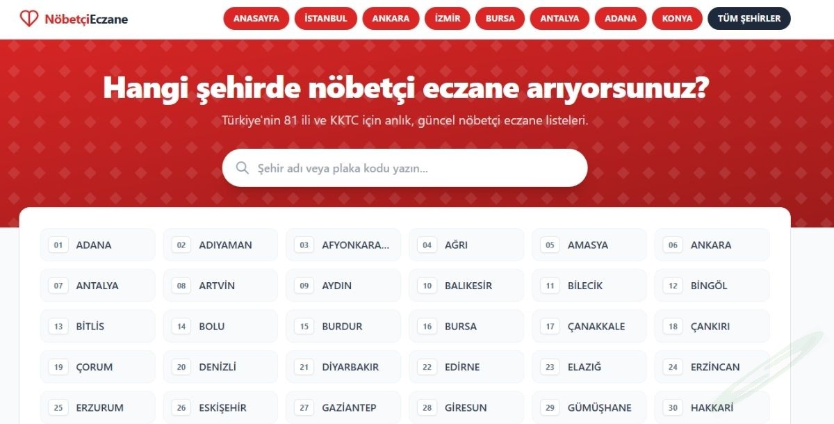 Nöbetçi Eczane Scripti