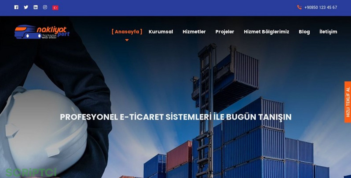 Nakliyat Firması Web Sitesi NF01