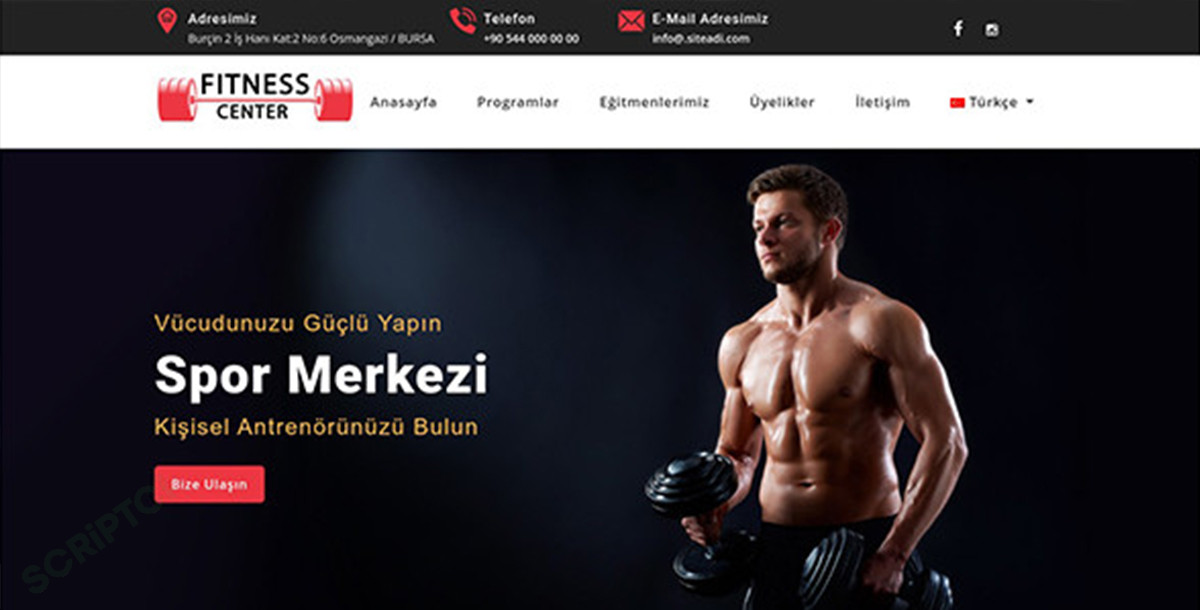 Spor Salonu Web Sitesi S02