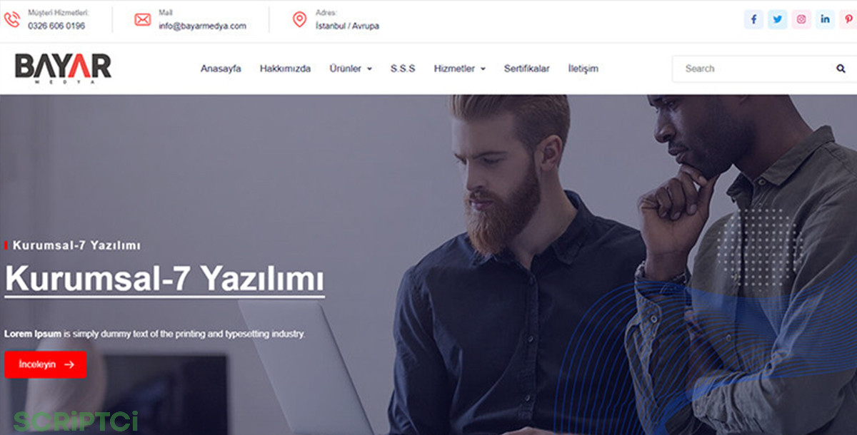 Kurumsal Firma Web Sitesi KF43