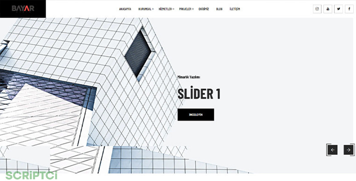 İnşaat ve Mimarlık Web Sitesi IM11